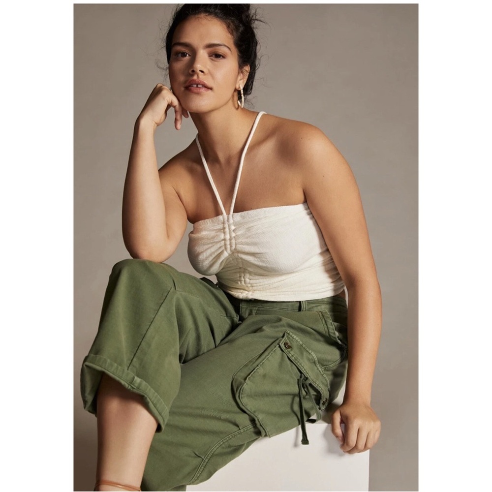 Anthropologie Pilcro Ruched Ribbed Halter Top - Picture 6 of 9